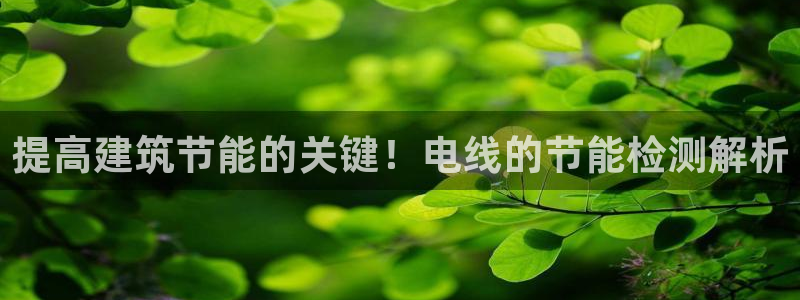 e尊国际网址：提高建筑节能的关键！电线的节能检测解析