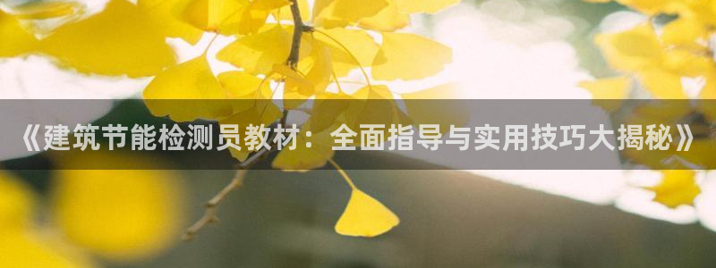 E尊国际：《建筑节能检测员教材：全面指导与实用技巧大揭秘》