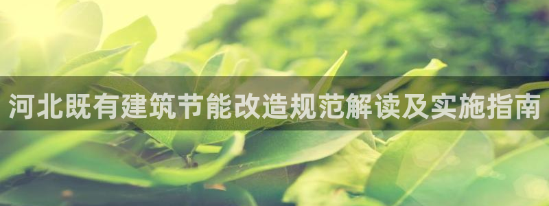 e尊国际娱乐官网地址：河北既有建筑节能改造规范解读及实施指南