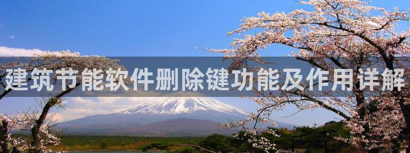 e尊国际娱乐官网地址：建筑节能软件删除键功能及作用详解