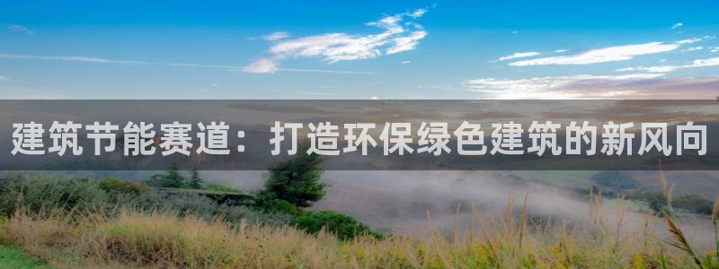 e尊电竞：建筑节能赛道：打造环保绿色建筑的新风向