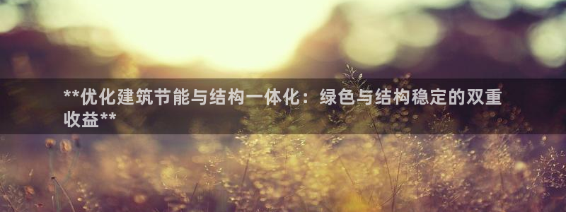 e尊官网：**优化建筑节能与结构一体化：绿色与结构稳定的双重
收益**
