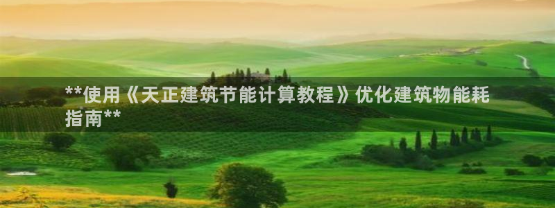 e尊国际客服：**使用《天正建筑节能计算教程》优化建筑物能耗
指南**