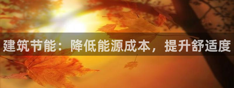 e尊体育：建筑节能：降低能源成本，提升舒适度