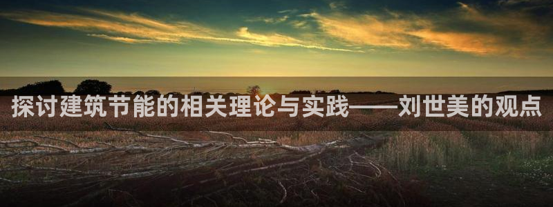 e尊国际官网app：探讨建筑节能的相关理论与实践——刘世美的观点