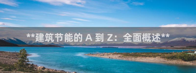 e尊国际平台：**建筑节能的 A 到 Z：全面概述**
