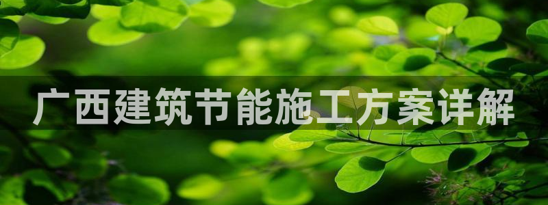 e尊国际是干什么的：广西建筑节能施工方案详解