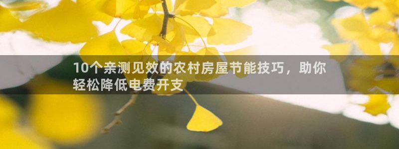 谁知道e尊国际的网址：10个亲测见效的农村房屋节能技巧，助你
轻松降低电费开支