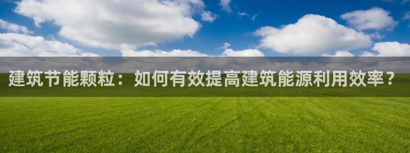 e尊国际的手机登录网站：建筑节能颗粒：如何有效提高建筑能源利用效率？