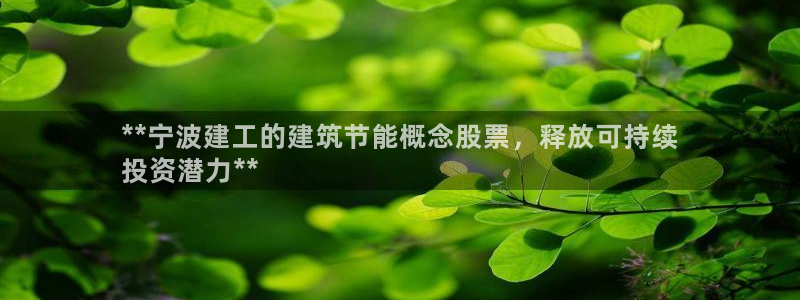 谁知道e尊国际的网址：**宁波建工的建筑节能概念股票，释放可持续
投资潜力**